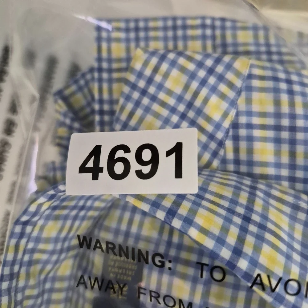 Ralph Lauren‎ Button Down Shirt Men's 2XL XXL Blue Yellow Plaid Classic Fit NWT